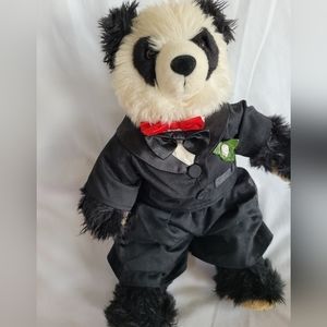 Build A Bear Groom Black White Panda Plush